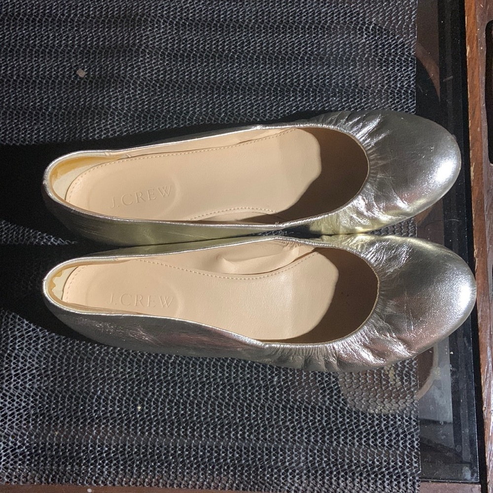 J.Crew cece gold ballet flats size 6.5